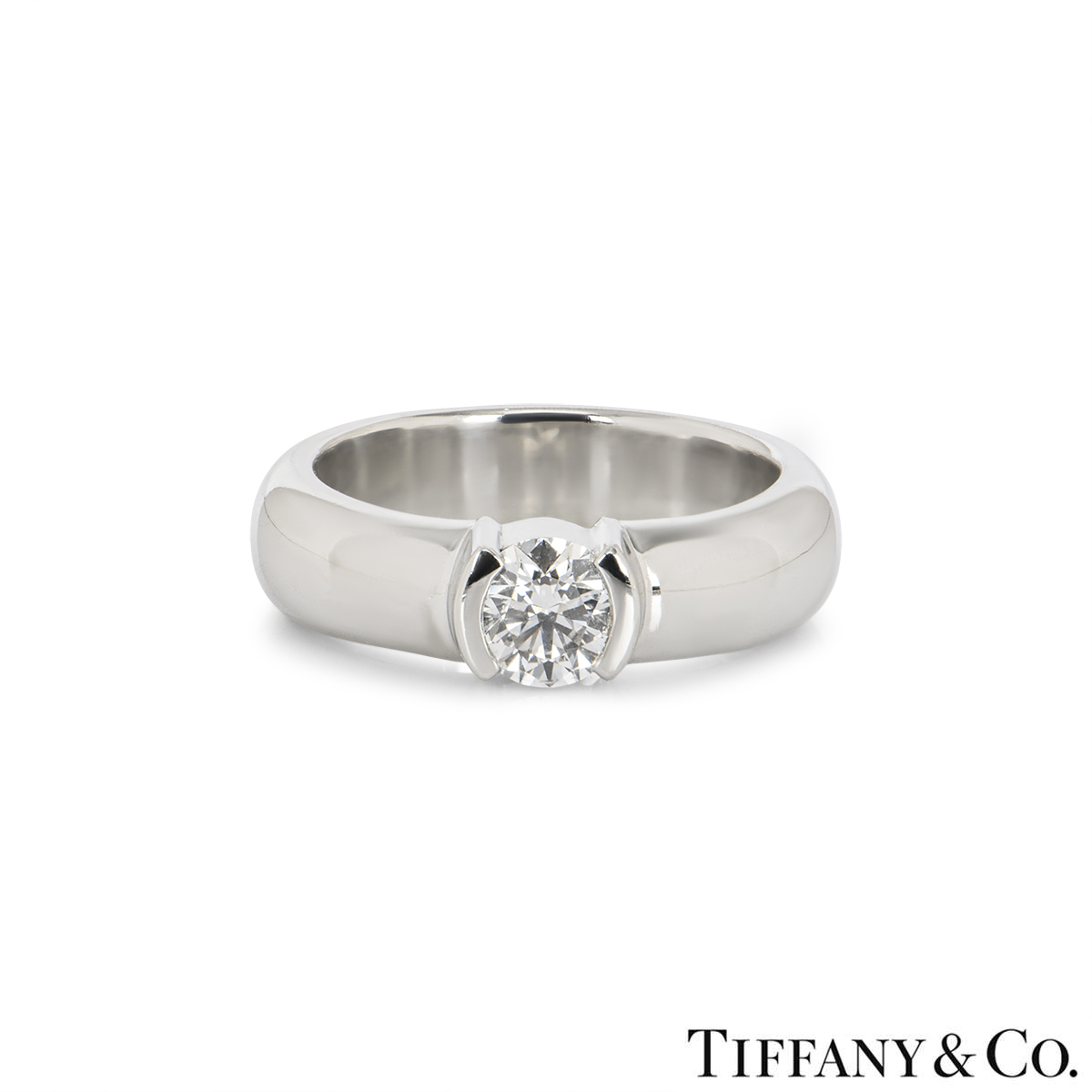 Tiffany & Co. Diamond Etoile Platinum Ring 0.50ct F/VS1